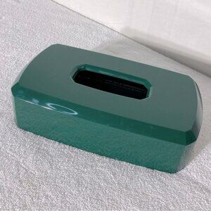 Vintage Green Plastic Tissue Box Cover Decor